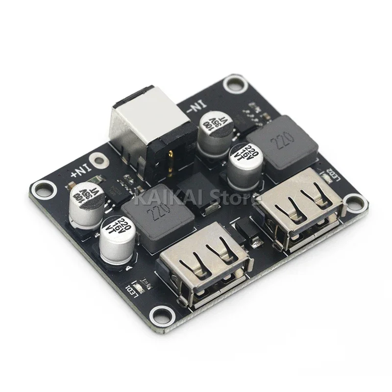 Двойной 2 двойных USB-модуля быстрой зарядки вход 6 В-30 В один порт 24 Вт поддержка QC2.0