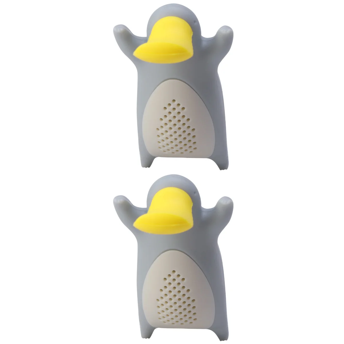 

2 pcs Tea Infuser Reusable Loose Leaf Tea Strainer Filter Diffuser Silicone Kitchen Tools Gadgets(Grey)