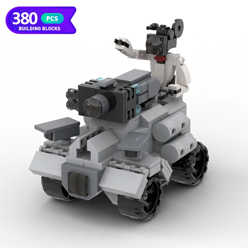 

MOC Skibidi Toileted Tank Game Series Bricks Assembly Model Parasite Disabler Laser Tank Weapon Brick Toy Children Gift
