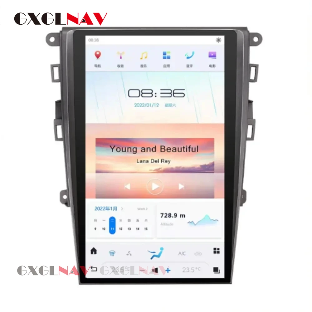 13 6 &quotAndroid для Ford Mondeo Fusion Mk5 2013-2021 автомобильный GPS-плеер с вертикальным экраном