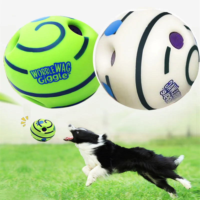 

Chew Interactive Dog Toy Wobble Wag Giggle Ball Fun Giggle Sounds When Rolled Or Shaken Puppy Know Best Dog Toy Pet Supplies