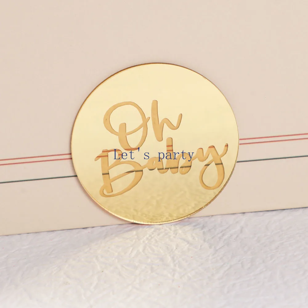 10 шт. зеркальные акриловые топперы для торта