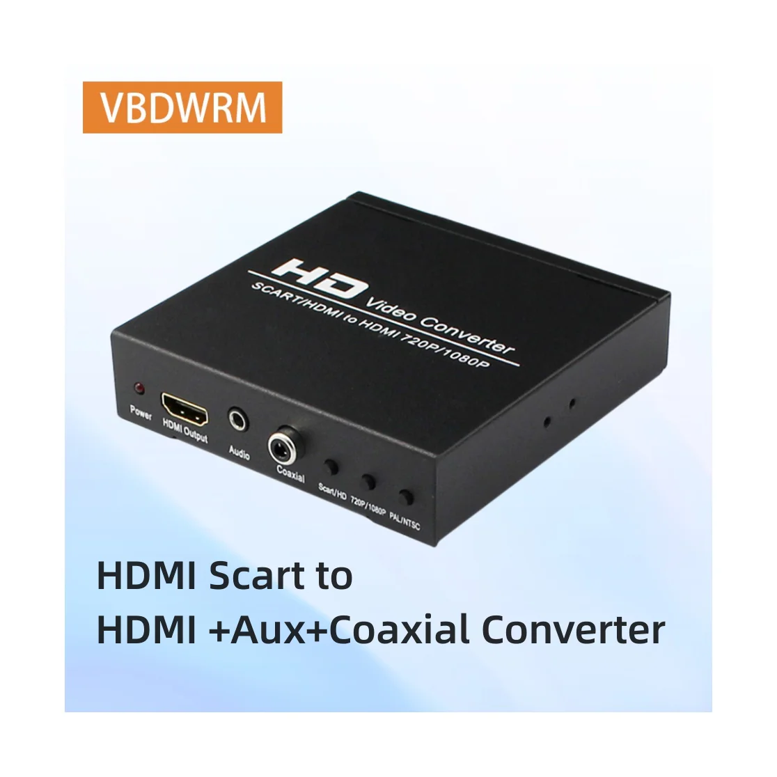 

HDMI RGB Scart to HDMI EU Scaler Adapter Video Audio Converter Extractor Function Coaxial Aux TV Box DisplayPort