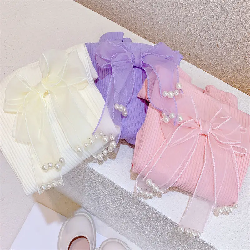 

Рубашки для девочек, топы с длинным рукавом для детей, хлопковое детское термобелье, детское нижнее белье с круглым вырезом, нижнее белье дл...