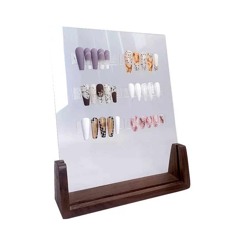 

NEW Walnut Works Display Stand Color Card Display Frame Acrylic Display Board Nail Tools