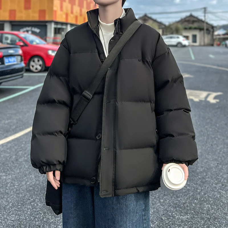 Winter Jacket Men Warm Fashion 3-color Thickened Jacket Men Streetwear Korean Loose Thick Short Coat Mens Parker Clothes M-3XL