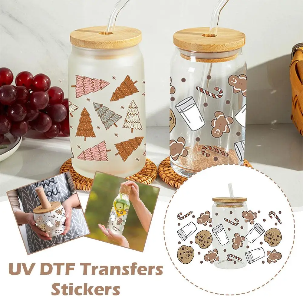 

Snacks Dessert Plant UV DTF Sticker For 16oz Cups Wrap Transfer Sticker Custom Labels DIY Self-adhesive Waterproof Decals I5B2