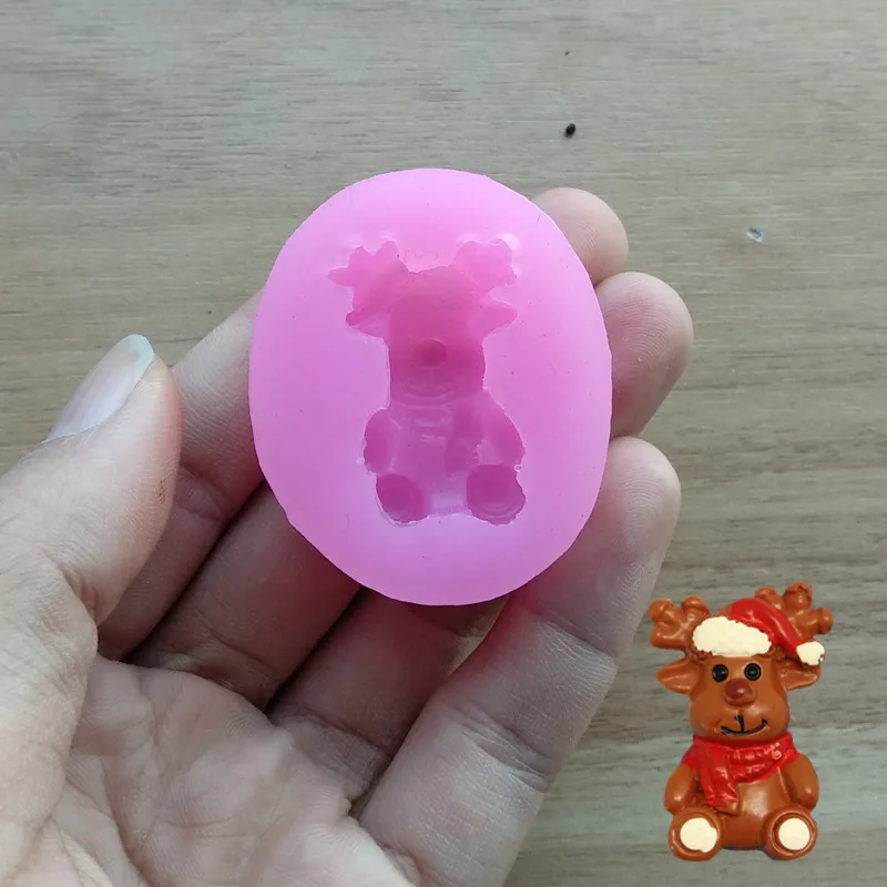 

MINI Christmas Deer Silicone Mold Chocolate Candy Molds Fondant Cake Decorating Tools Kitchen Baking Moulds SQ17215