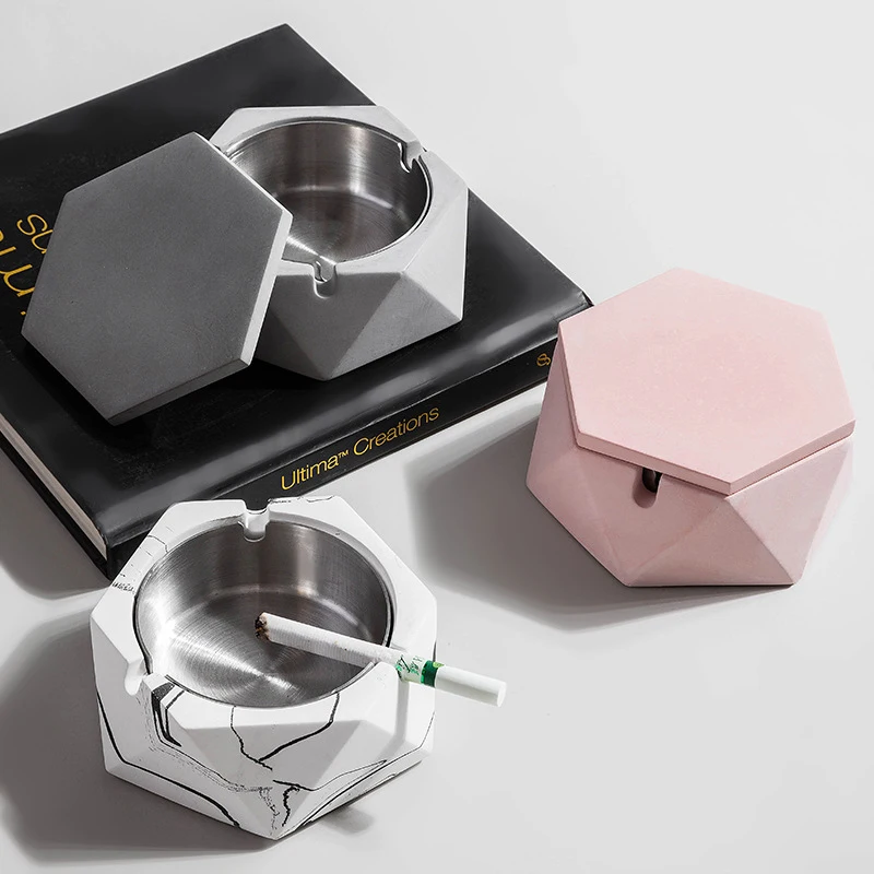 

Nordic Style Creative Cement Ashtray Personality Trend Hotel Restaurant Home Living Room Home Simple Decoration