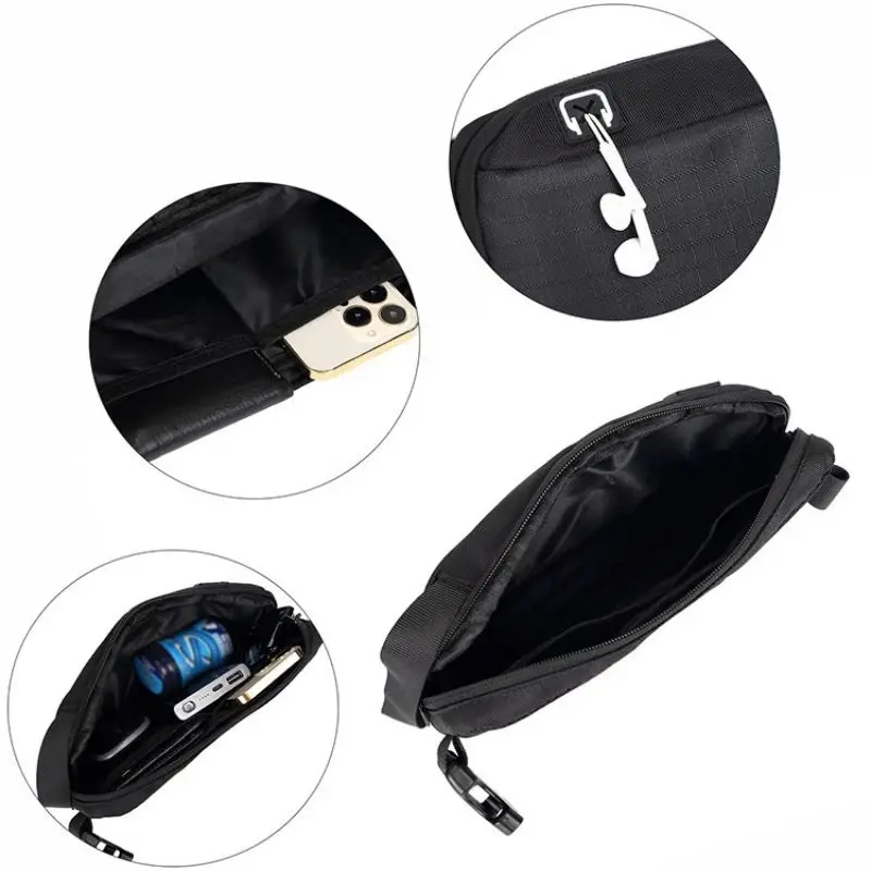 Fashion Chest Bag Men's 2022 New Waterproof Oxford Shoulder Bag Travel Leisure Waist Packs Sports Riding Chest Bags for Male