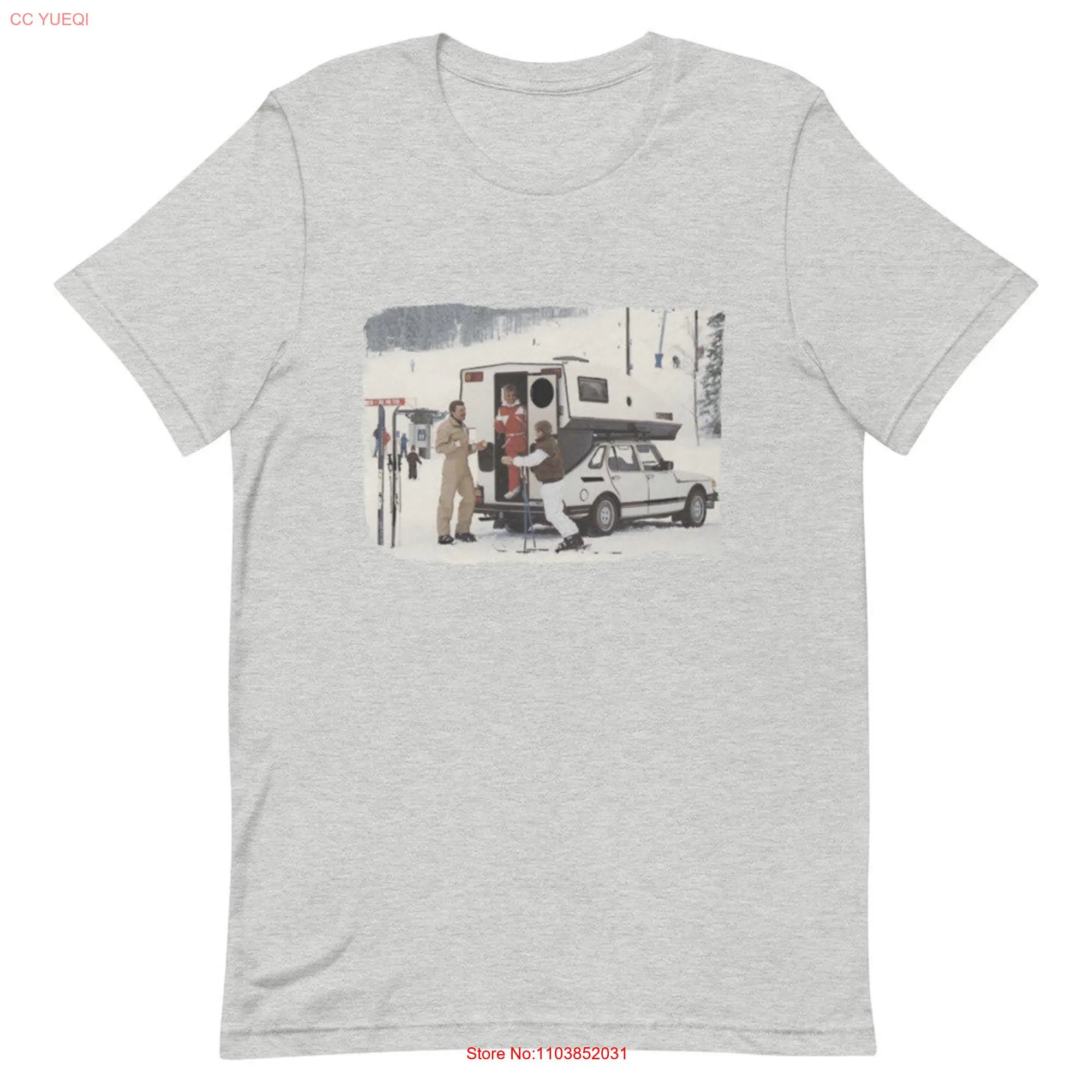 Футболка SAAB 900 Toppola Skiing в стиле ретро Швеция Европа лыжные Альпы с длинными или