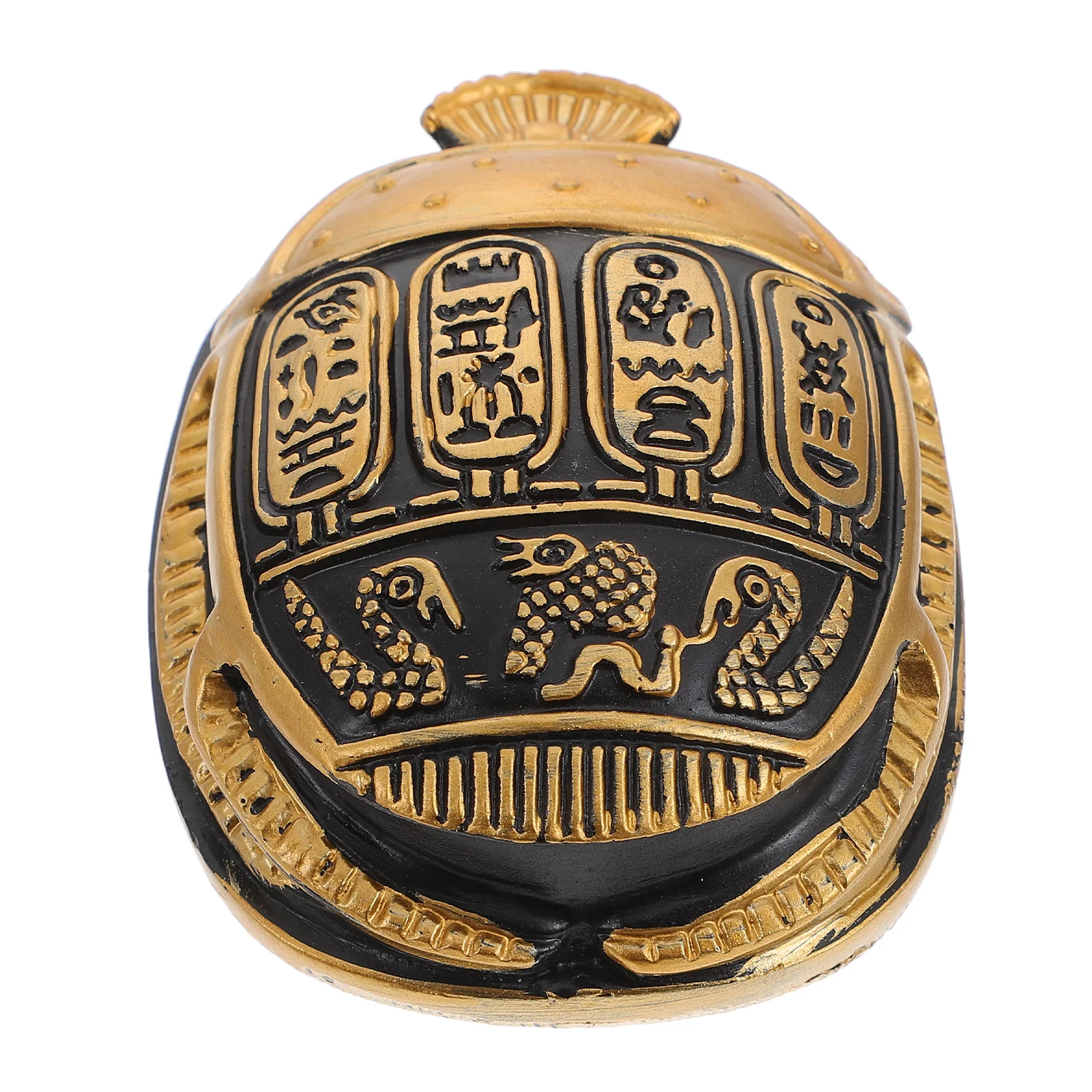 Plant Scarab Ornaments Resin Artware Egypt Beetle Crafts Office Sculpture Creative Monument Decor Golden Adornment Travel