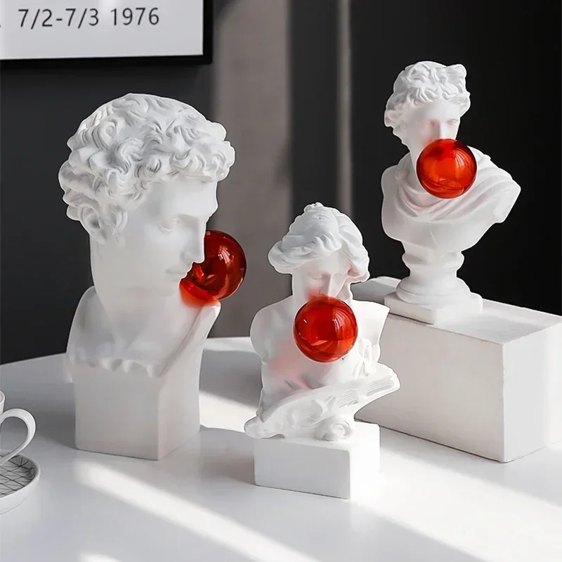 Пластырь с головой Давида скульптура украшения для комнаты художественный декор