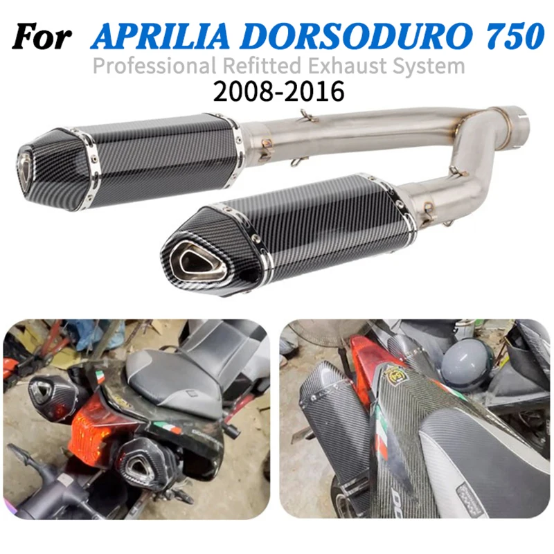 

Выхлопная труба для мотоцикла Aprilia Dorsoduro 750 2008-2016 с двойным глушителем