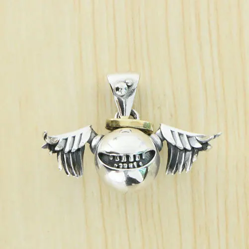

S925 sterling silver pendant retro personality little devil shape hip hop style simple hip hop design jewelry gift for lover