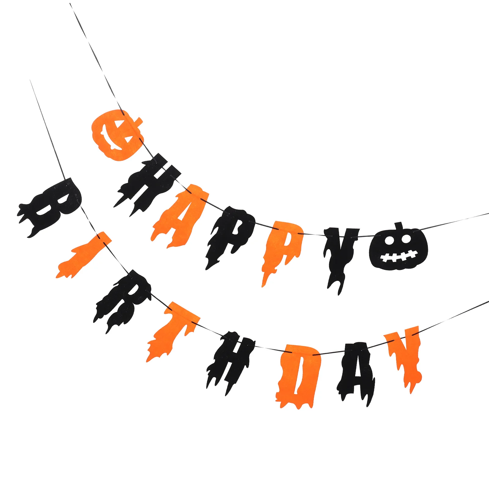 

Banner Birthday Party Garland Decorations Hanging Bunting Happy Pumpkinhorror Ceiling Themed Scary Decor Decorative Felt