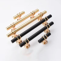 Handles for Furniture Zinc Alloy Black Gold Cabinets Closets Shoe Cabinets and Kitchen Door Handlessolid Simple Modern Handles
