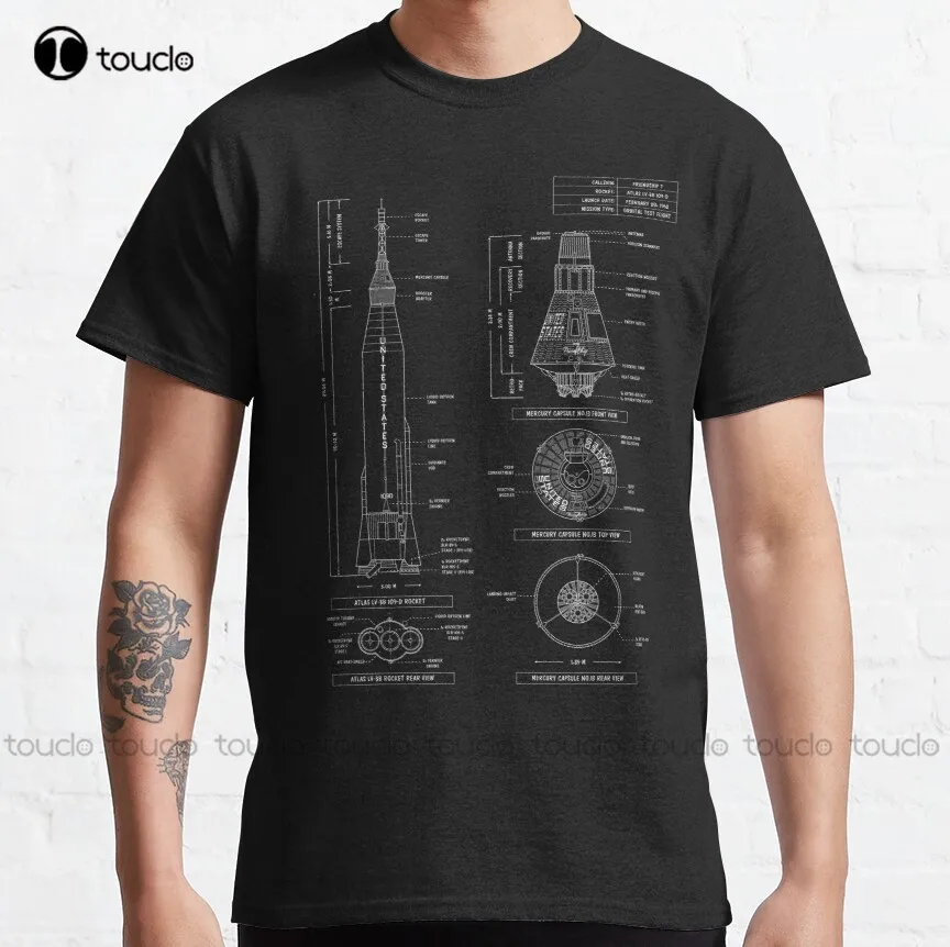 

Mercury - Atlas: First Usa Orbital Spaceflight Classic T-Shirt Womens Polo Shirts O-Neck Streetwear Oversized Men Tee Shirts New