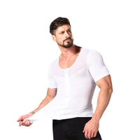 men body shaper gynecomastia tops compression posture corrector undershirt belly slimming corrective underwear