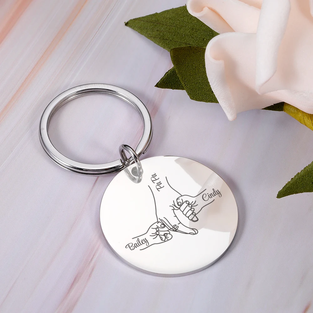 

Personalized Father's Day Keychain Gifts Customized Papa Keychains Gift for Daddy Original Love Gifts to Daddy Car Key Pendant