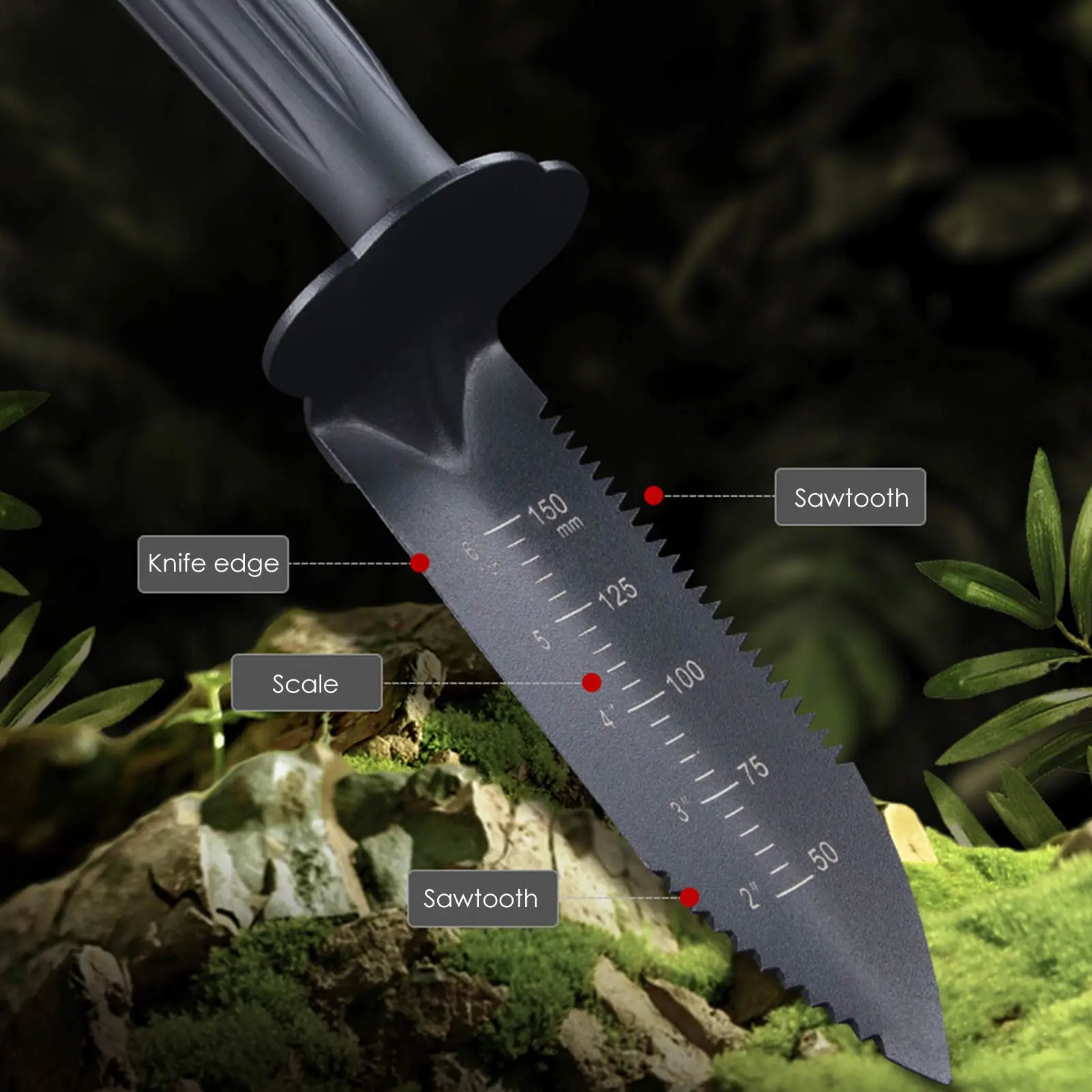 

Upgraded version metal detector digger tools Digger with Sheath Stainless Steel Garden shovel Knife