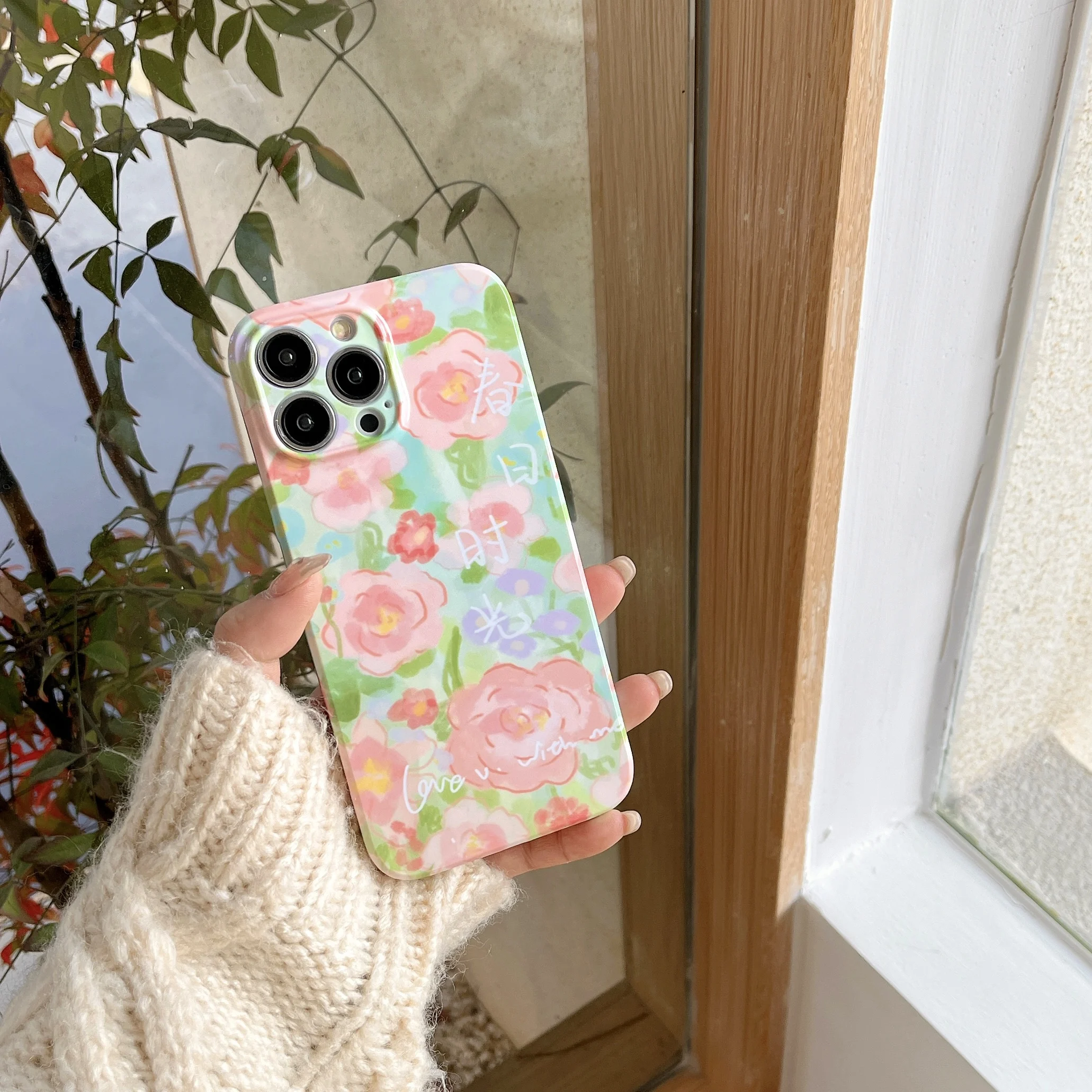 

Чехол INS с цветами из пленки на весну для iPhone 14 13 Pro Max 12 11 Pro Plus, акриловый тонкий мягкий чехол с полной защитой от падения