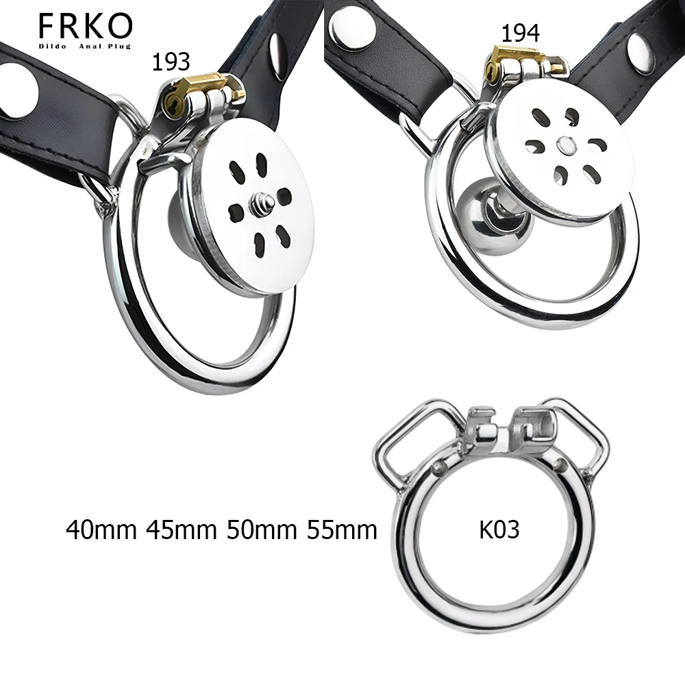 FRKO Мужская перевернутая клетка целомудрия Пояс верности Съемный массажный шарик