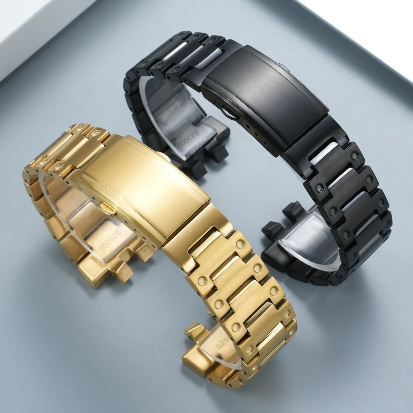 Фото Ремешок для часов из нержавеющей стали для CASIO G-SHOCK GMW-B5000 GMW-BZ5000, металлический браслет, модифицированный комплект GM-B2100, цепочка для часов, мужской ремешок. №2