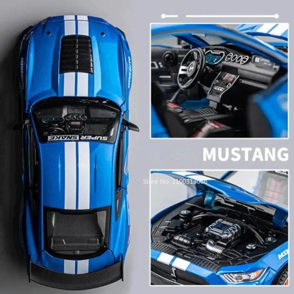 Модель автомобиля из сплава 1/24 модель Mustang Shelby GT500 искусственный звук и