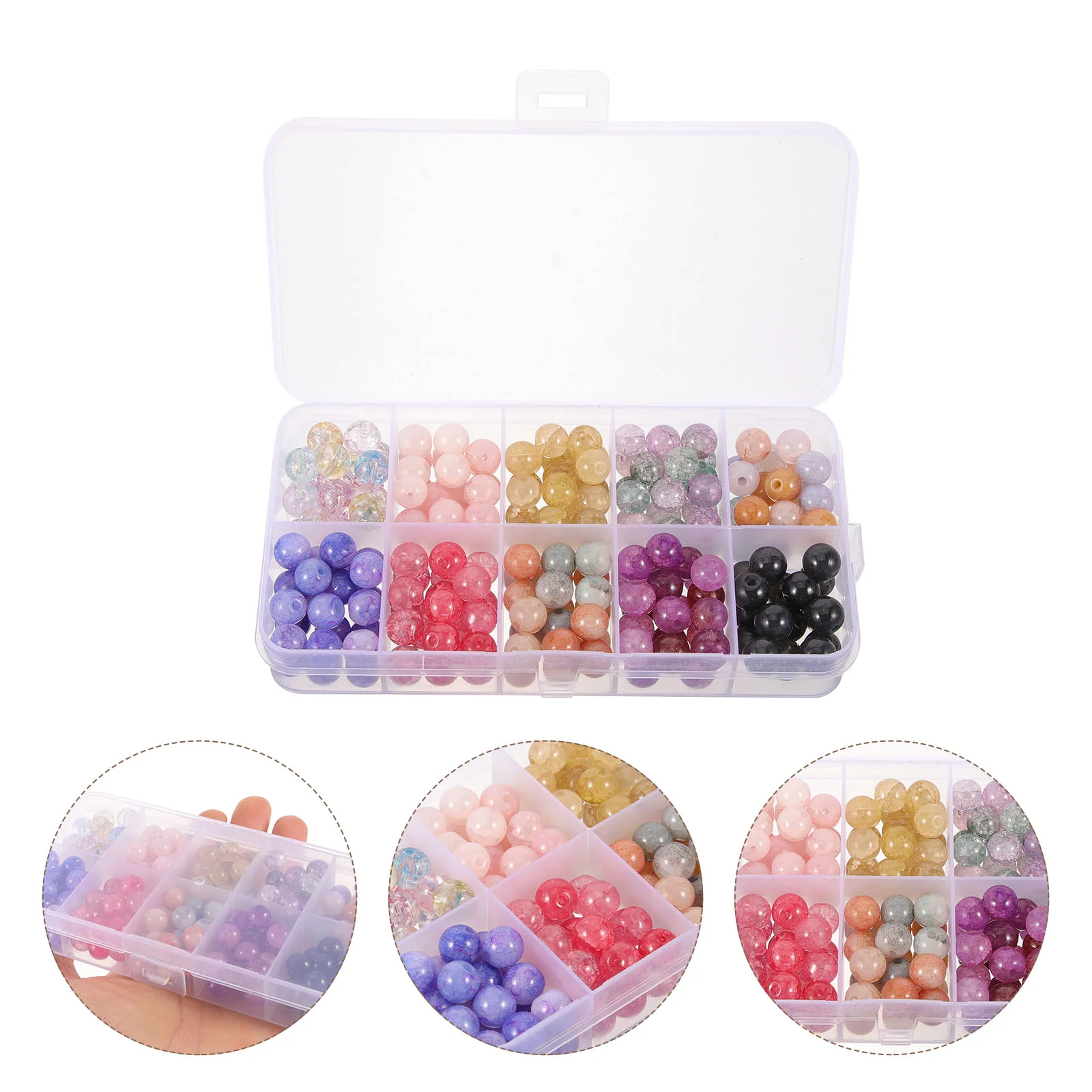 

Small Glass Beads Jewelry Making Beaded Round Loose Bracelet Vases Craft Bracelets