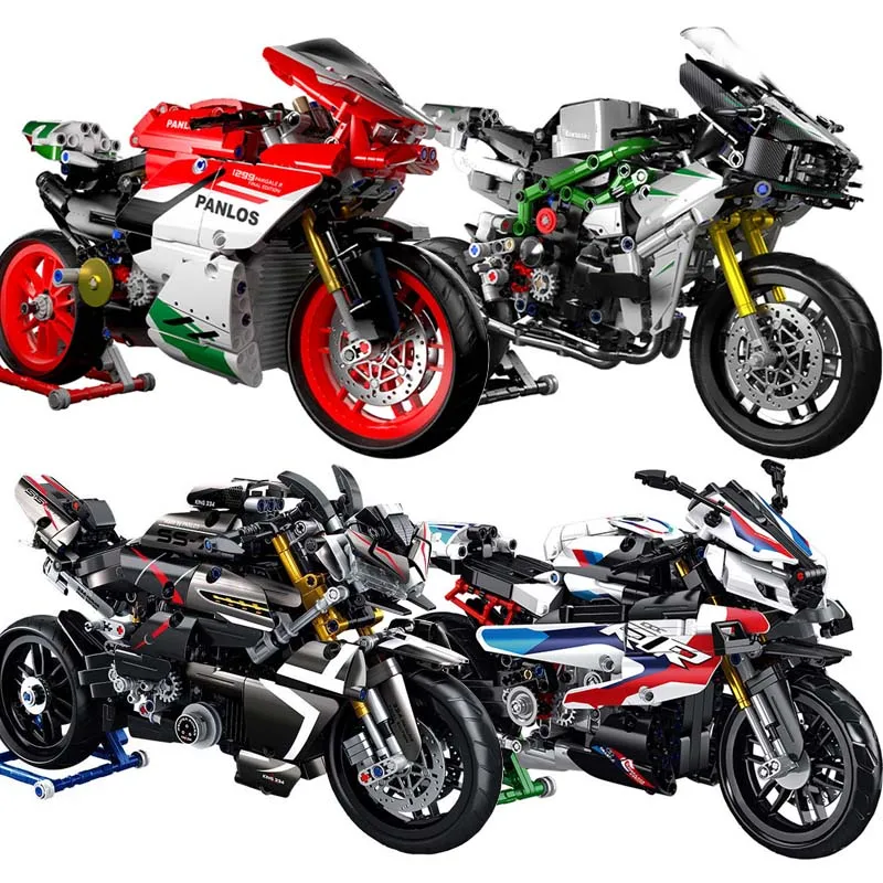 

Technical City Super Speed Racing Car M1000 RR Motorcycle Model Building Blocks MOC Motorbike Bricks Toys Gift For Children