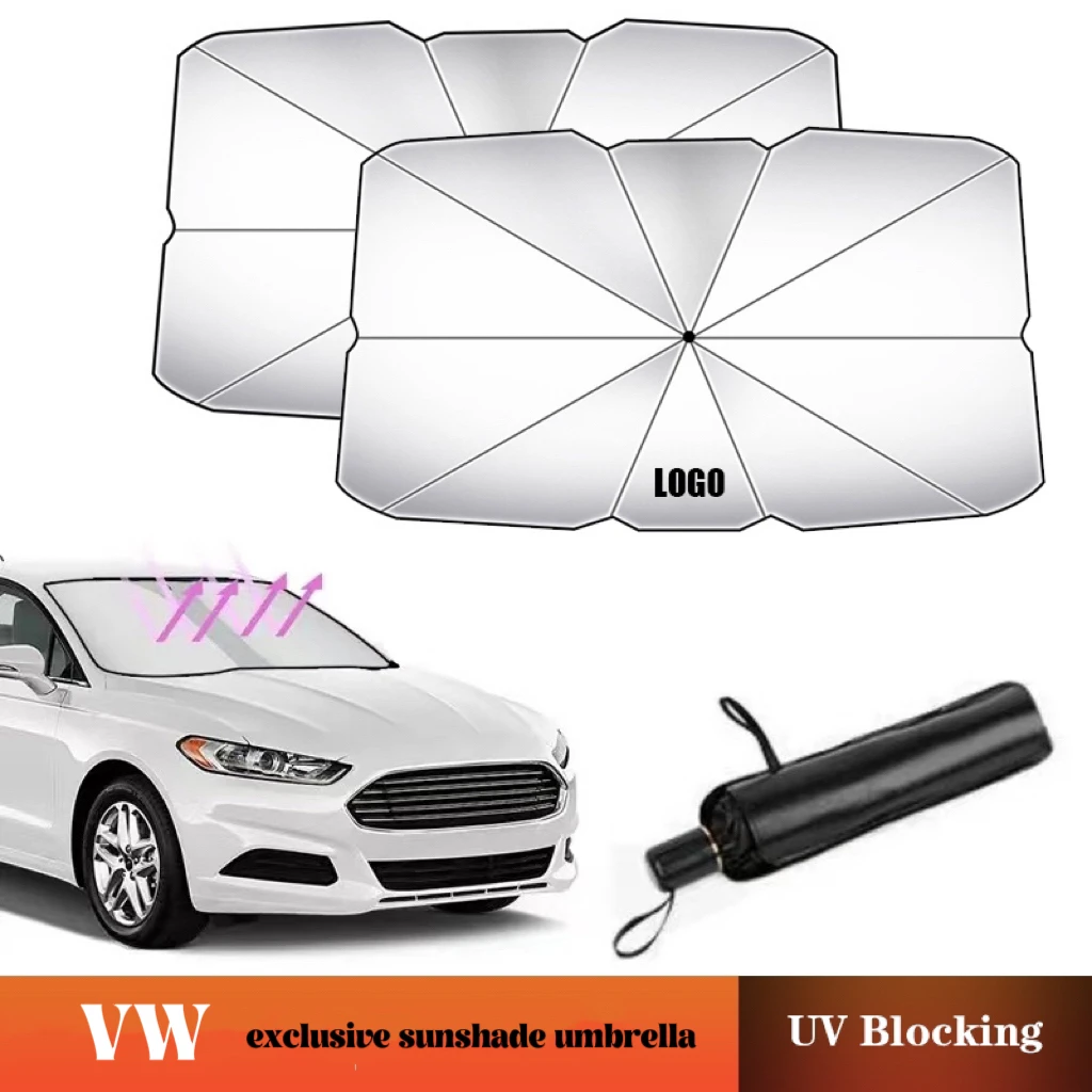 Автомобильный зонт от солнца складной передний на лобовое стекло типа