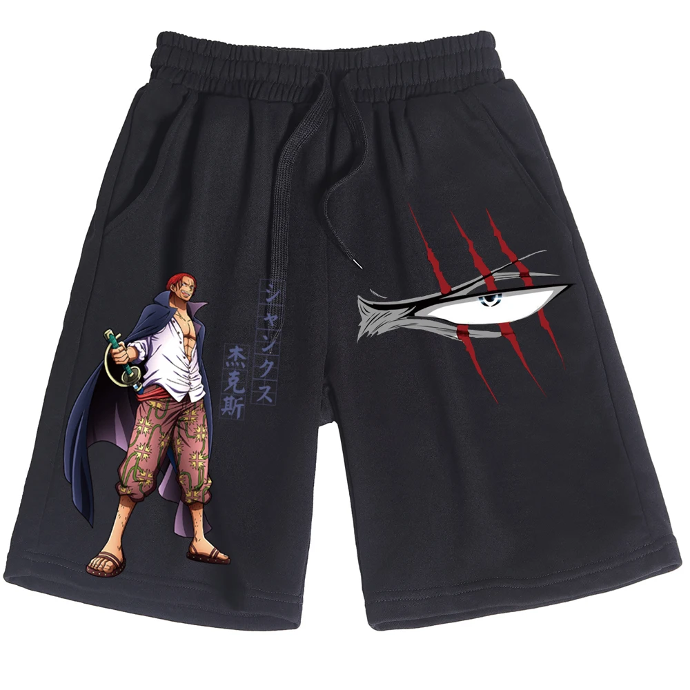 

Harajuku One Piece Cotton Short Pants Shanks Logo Pants Men Women fashion summer Short Pants