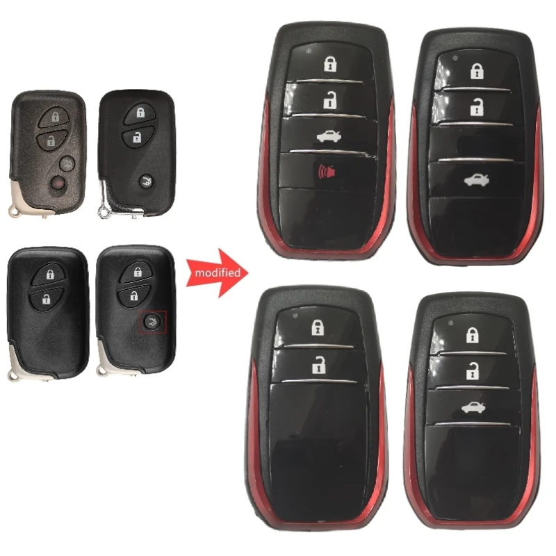 2/3/4Button Smart modified flip Remote Key Case Fob Keyless Entry Shell Blank for LEXUS IS250 ES350 GS350 LS460 GS