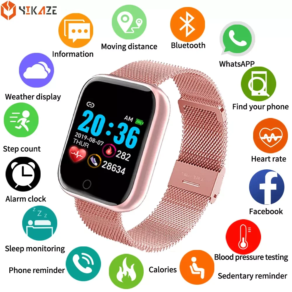 

Smart Watch Men Women Sport SmartWatch Bluetooth Waterproof Smart Bracelet SleepHeart RateBlood Pressure Monitor for xiaomi Band