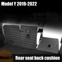 for tesla model y 2019 2022 tpe car rear seat back pad kick trunk mat cargo inner padded seat cover protector pad