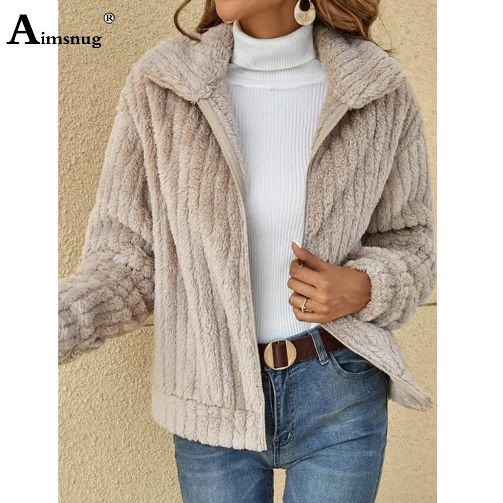 

2023 Winter Plush Jacket Women harajuku Ruched Coats Large Big 3xl Female Knitted Warm Cardigan Long Sleeve Basic Tops Outerwear
