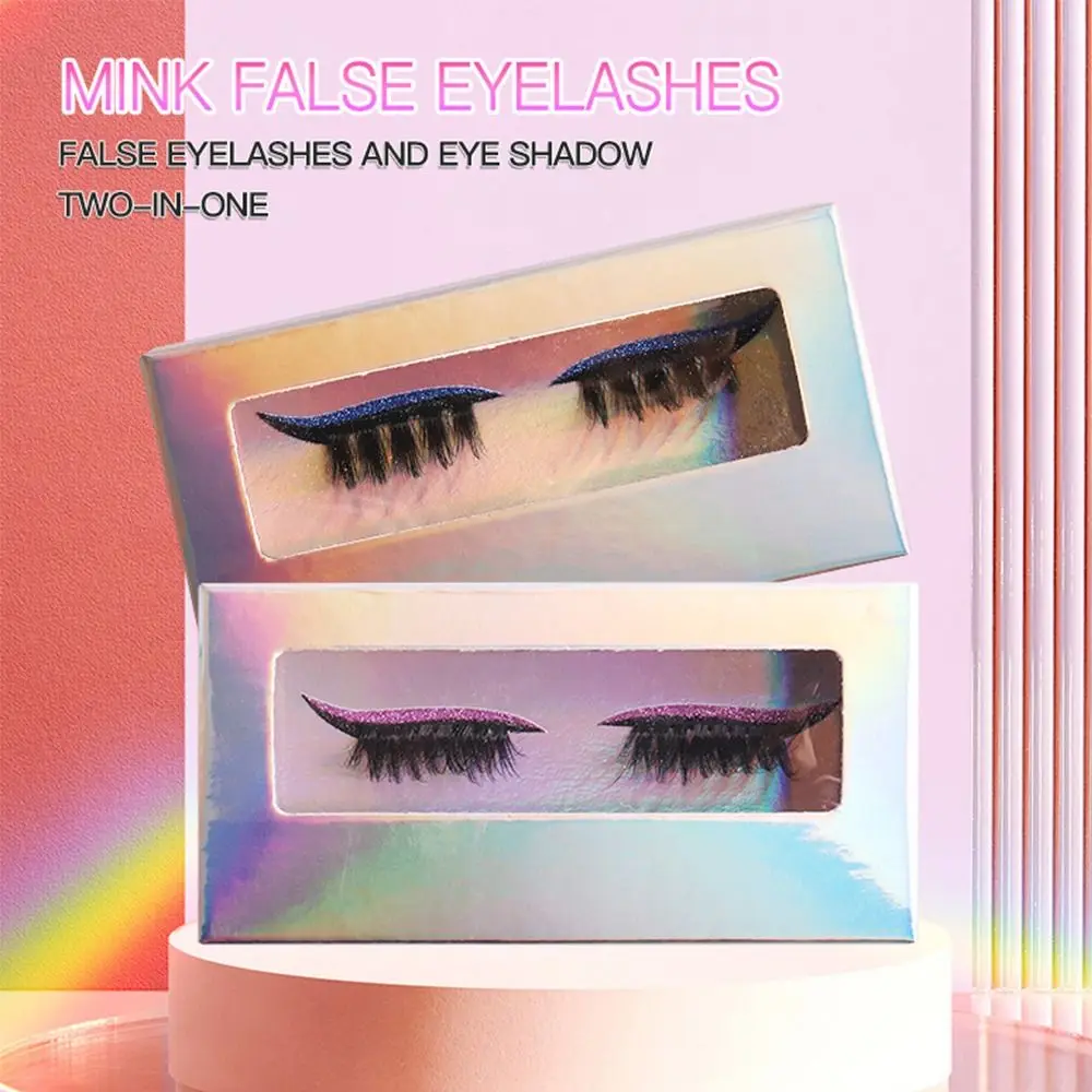 

Makeup Mink Eyelashes Messy Fluffy Handmade False eyelashes 3D Faxu Mink Lazy False Eyelashes with Eyeshdow Set Long