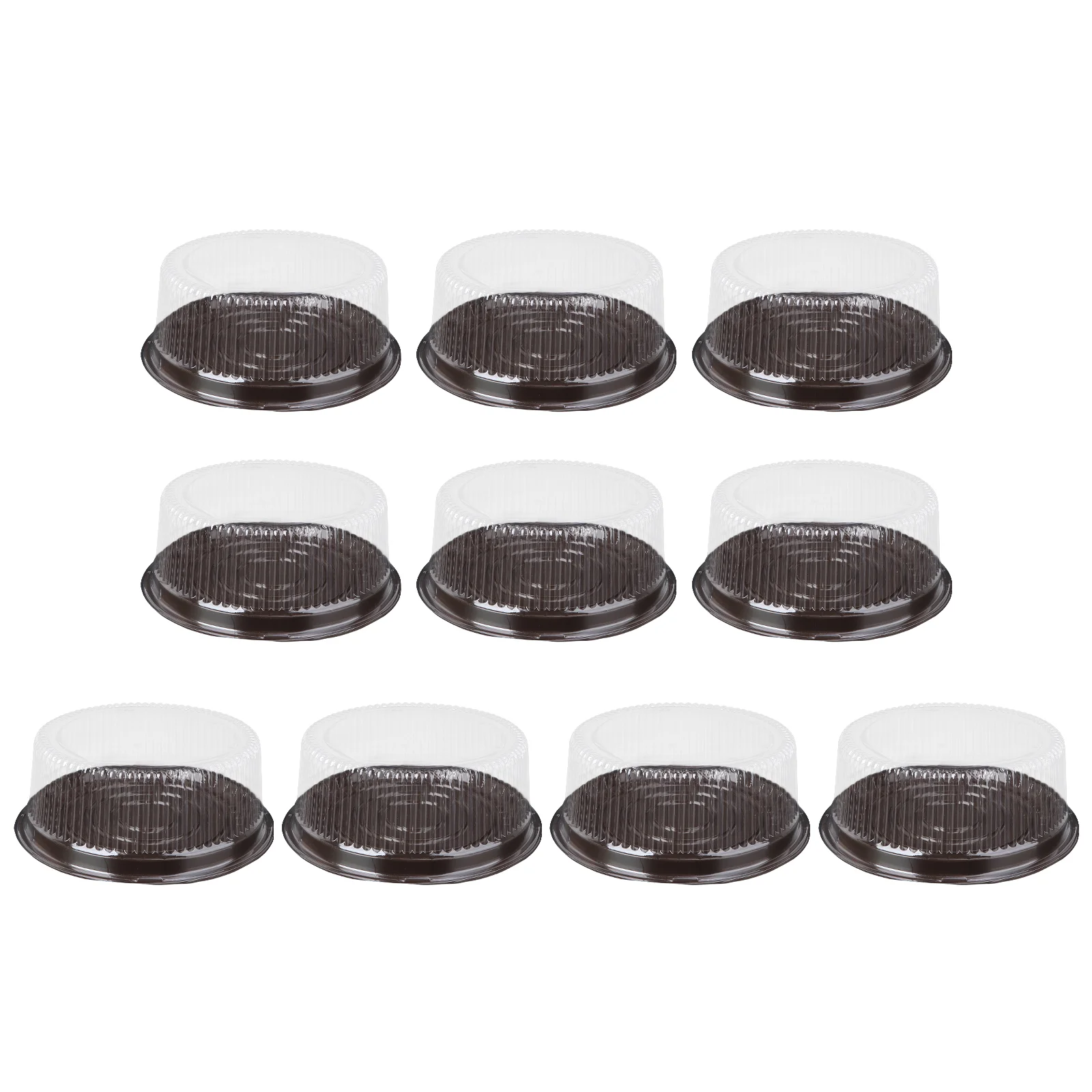 

10Pcs 8 Inch Transparent Cake Box Muffin Cupcake Dessert Transport Case with Dome Lids Pastries Carrying Boxes for Home Shop