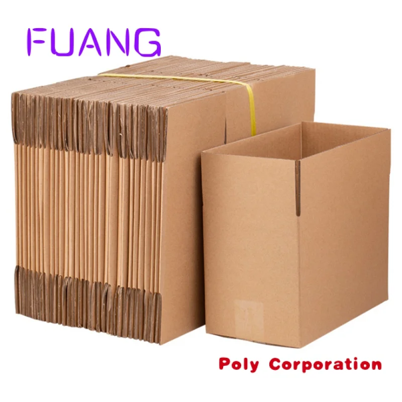 In Stock Custom Cardboard Custom with Logo Eco Friendly Brown Corrugated Cartons Shipping Mailer Bpacking box for small business