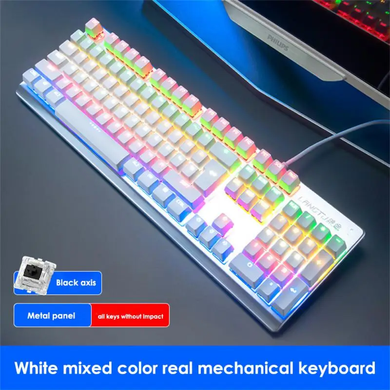 

Механическая Проводная игровая клавиатура со светодиодной подсветкой, 104 клавиш