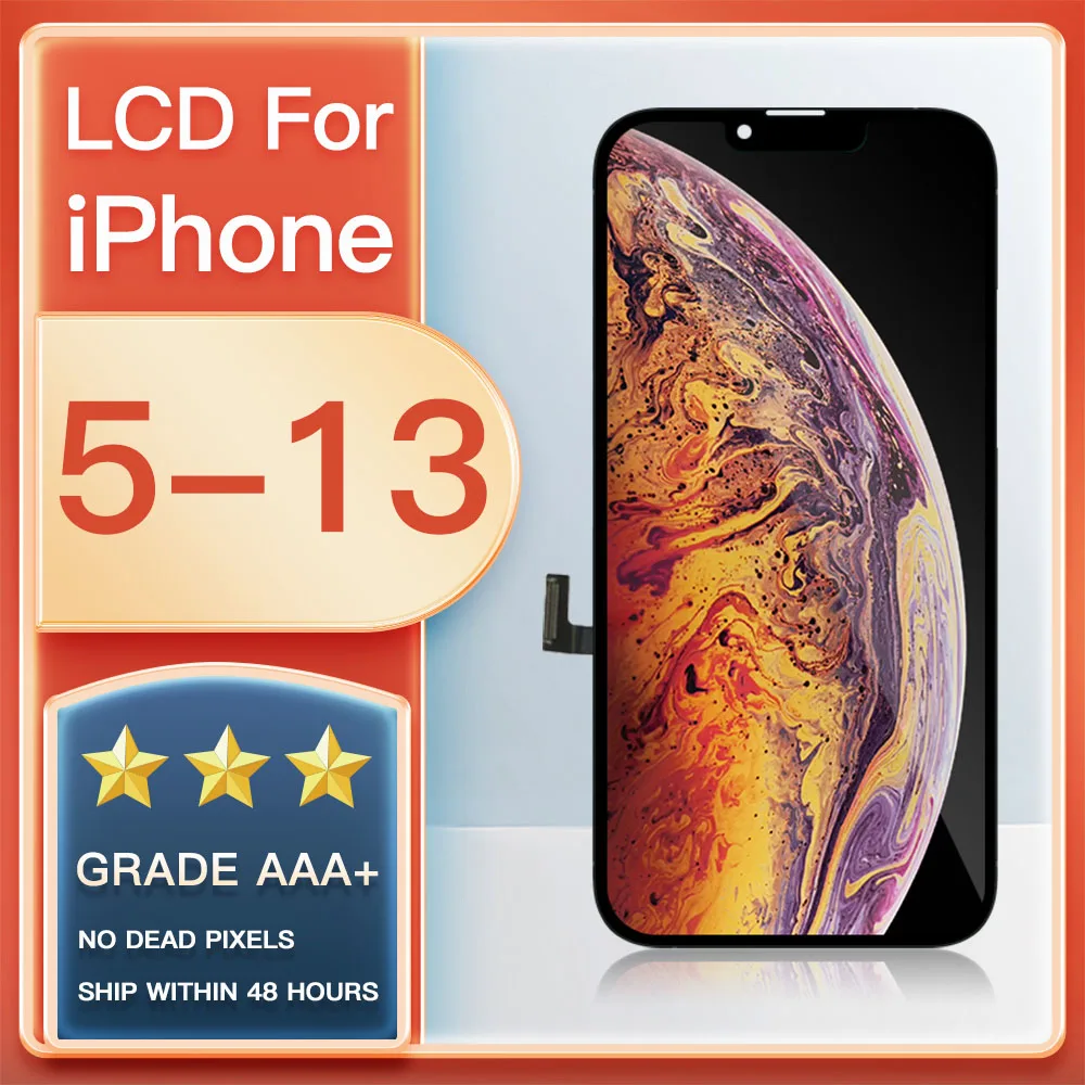 

Оригинальный ЖК-дисплей OLED Incell для iPhone X XR XS MAX 11 12 13, ЖК-дисплей с сенсорным экраном для iPhone 5 6 6S 7 8 Plus, ЖК-дисплей
