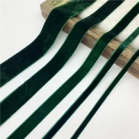 6mm 38mm deep green velvet ribbon for handmade gift bouquet wrapping supplies home party decorations christmas ribbons