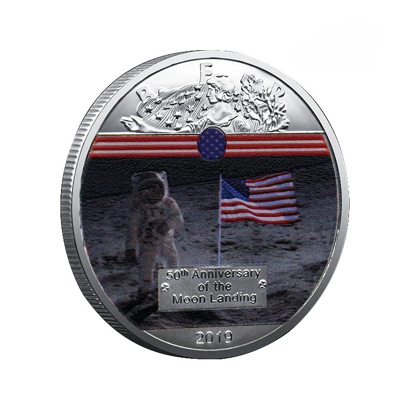 Посеребренная памятная монета 