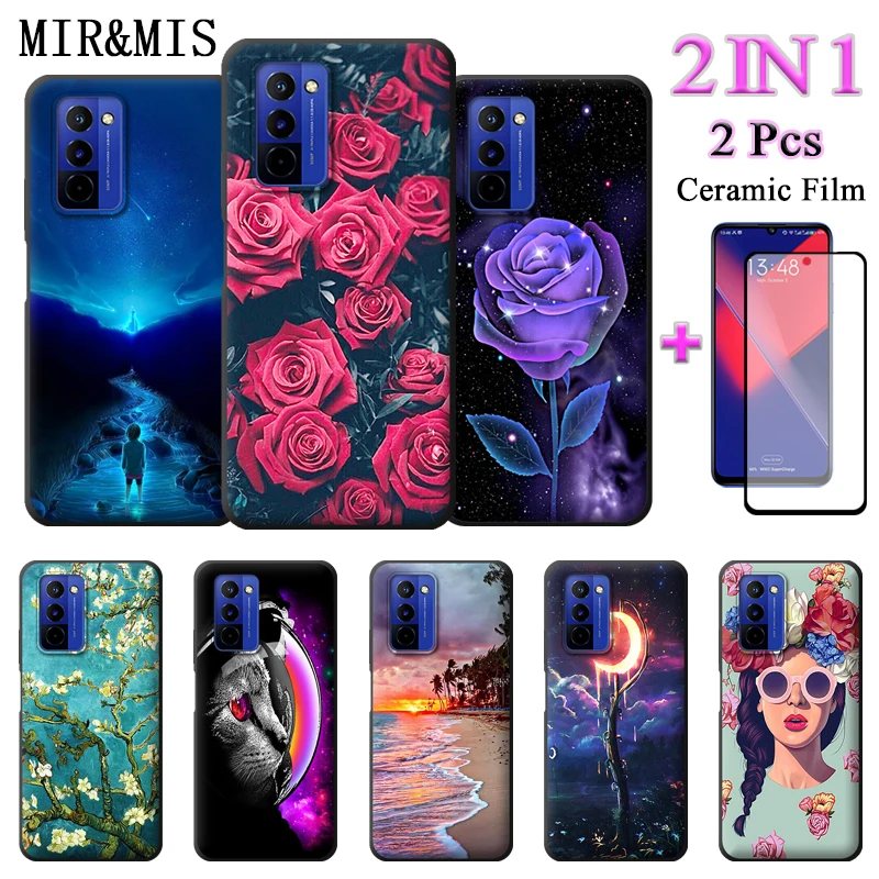 

For Wiko 10 Fashion Painted Soft Case For Wiko 10 2 IN 1 With Two Piece Ceramic Film