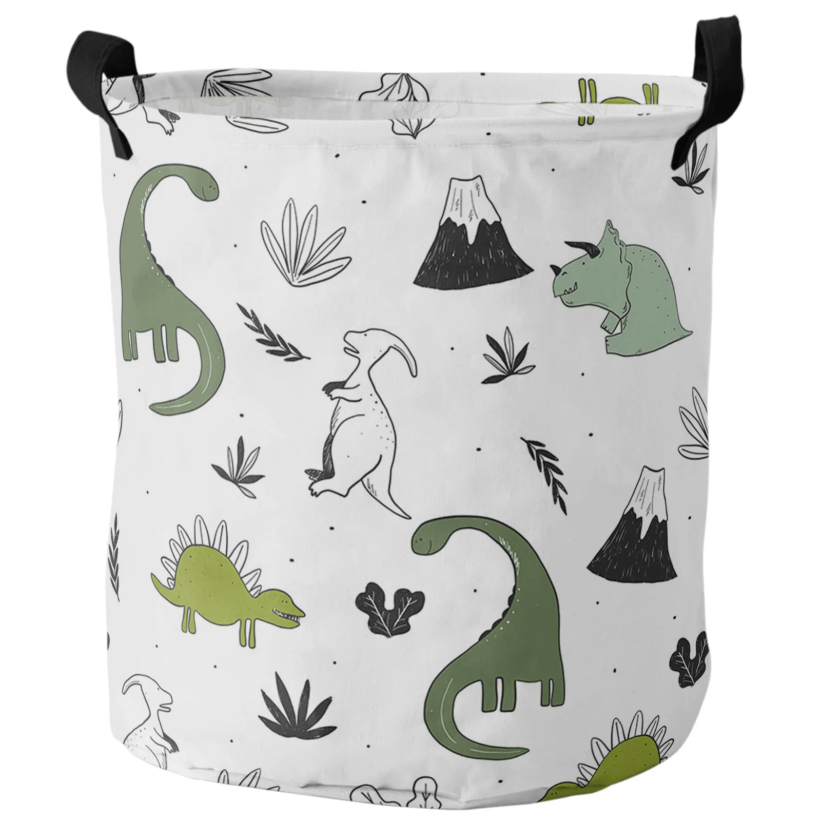 

Корзина для грязного белья с изображением животных, зеленых динозавров, Складная Водонепроницаемая корзина-органайзер для дома, корзина дл...