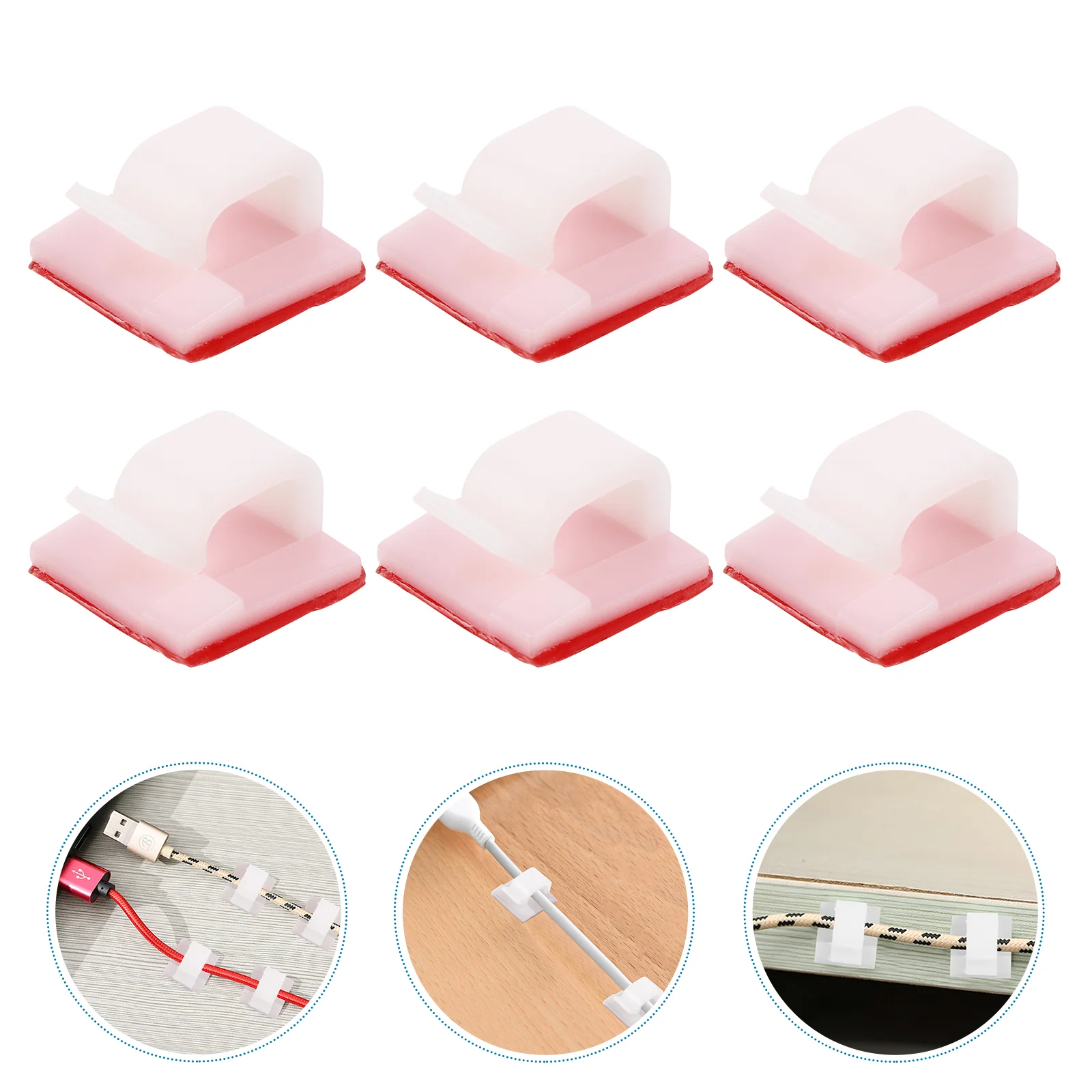 

20pcs Desk Cord Organizers Adhesive Cable Holders Wire Managements Clips