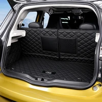 car rear trunk mat for smart 453 forfour waterproof cargo liner leather boot carpets protective pads interior accessories