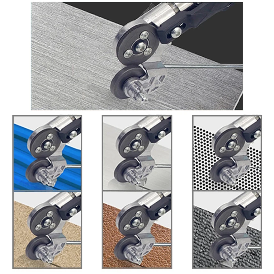 Фото Electric Drill refitting plate shears Plate Cutter Steel/Alloy/ABS Plate Cutter High Speed Rotor Electric Metal Nibbler Sheet №5