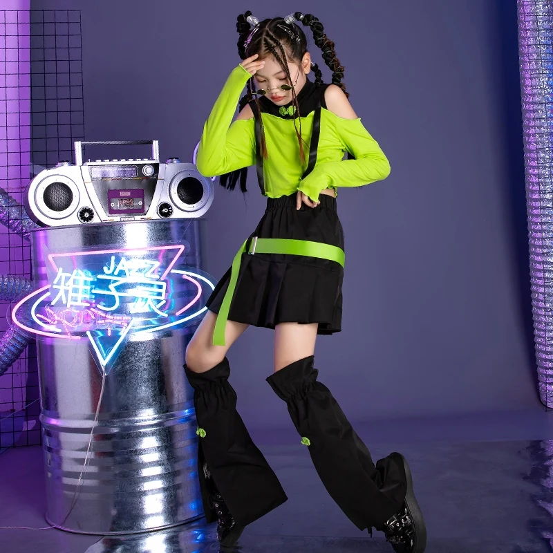 Одежда для джазовых танцев девочек модный костюм детей модель подиума в стиле